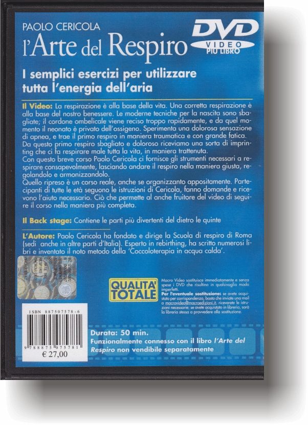 DVD L'Arte del Respiro - Paolo Cericola - www.scuoladirespiro.com